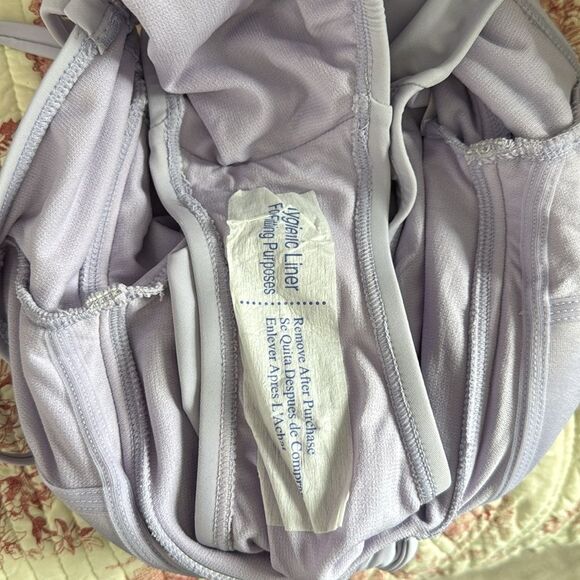 NWT Time and Tru Lavender Sweetheart Tie Back One-Piece Swimsuit Size Small - Picture 10 of 10